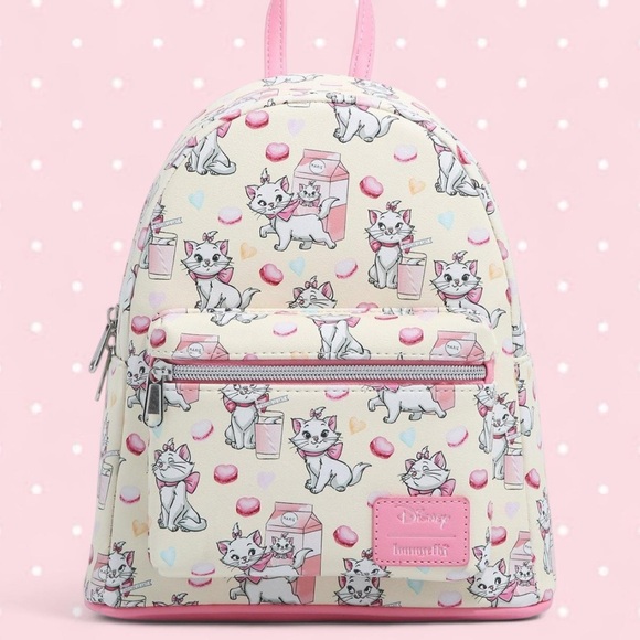 Loungefly Handbags - the aristocats marie cat macaron milk pink loungefly disney backpack